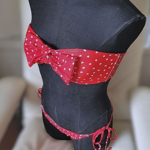 NWOT Zaful Heart Bowknot Bikini Set - Picture 2 of 11